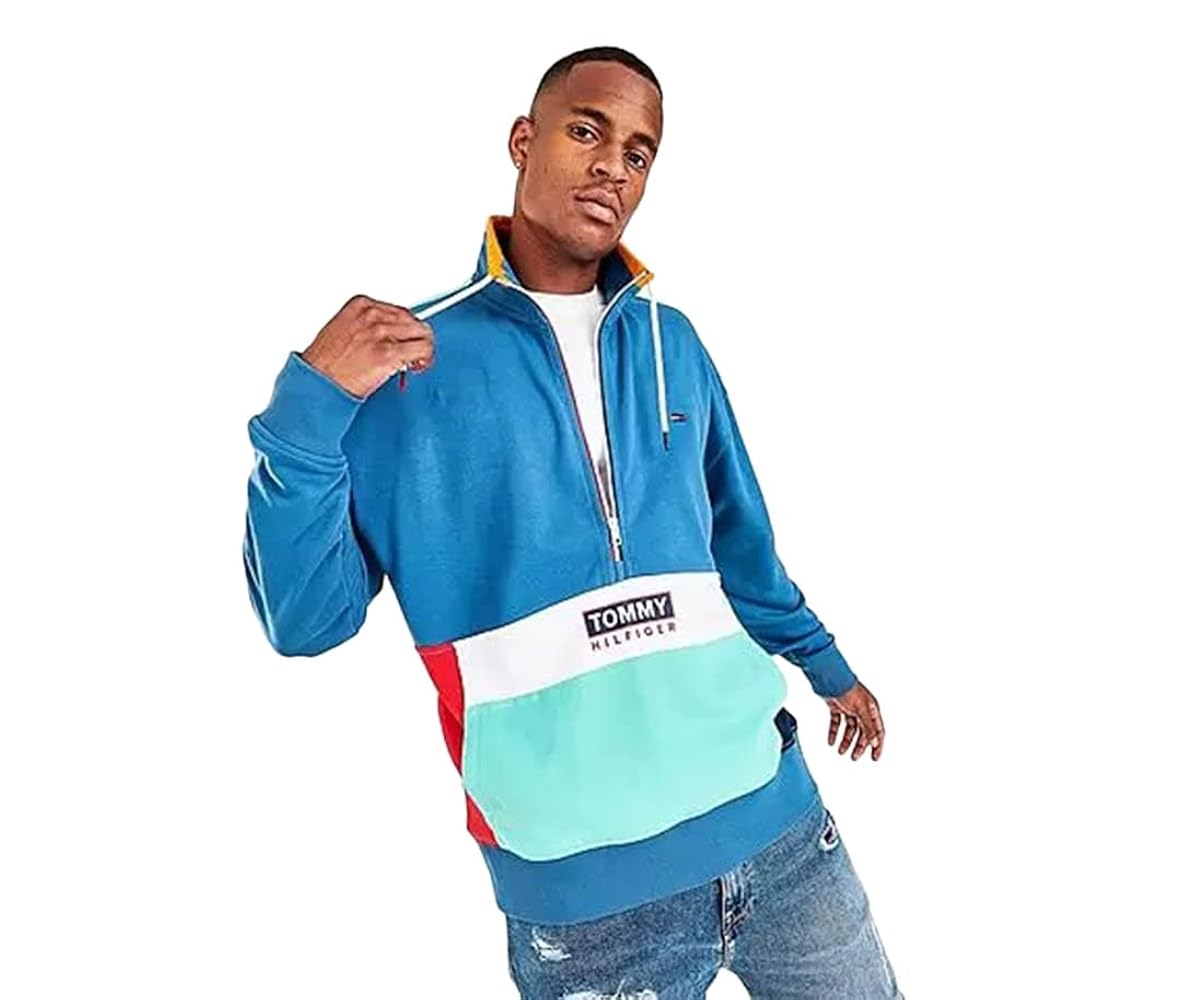 Tommy Hilfiger Men's THD Half Zip Hoodie Sweatshirt